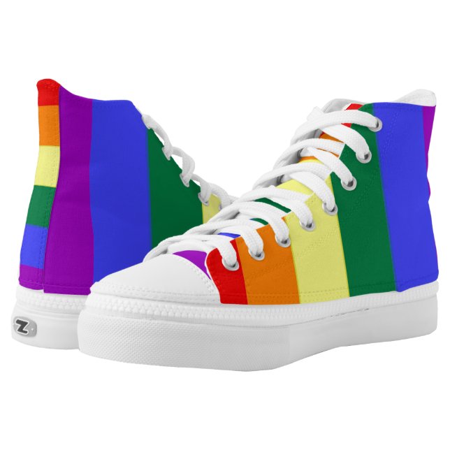 Chaussures Montantes Gay pride LGBT Rainbow (Paire)