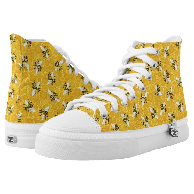 Chaussures Montantes Motif de ruche d'abeille de nid d'abeilles (Paire)