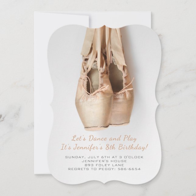 Chaussures Point Invitations d'anniversaire (Devant)