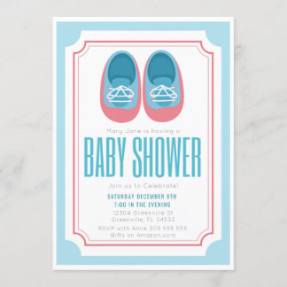 Chaussures pour bébé Baby shower Invitation