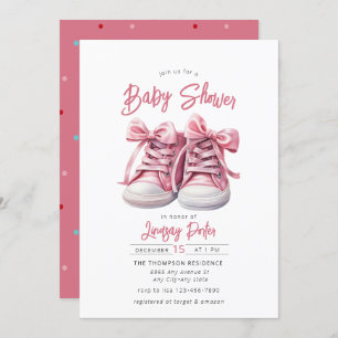Chaussures pour bébés Invitation Baby shower fil