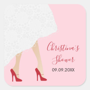 Chaussures rouges & Stickers Fête des mariées Mari