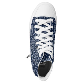 chaussures supérieures de Zipz de bandana bleu