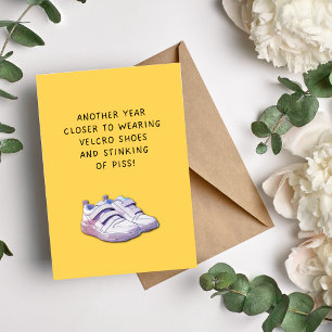 Chaussures Velcro drôle Carte d'anniversaire