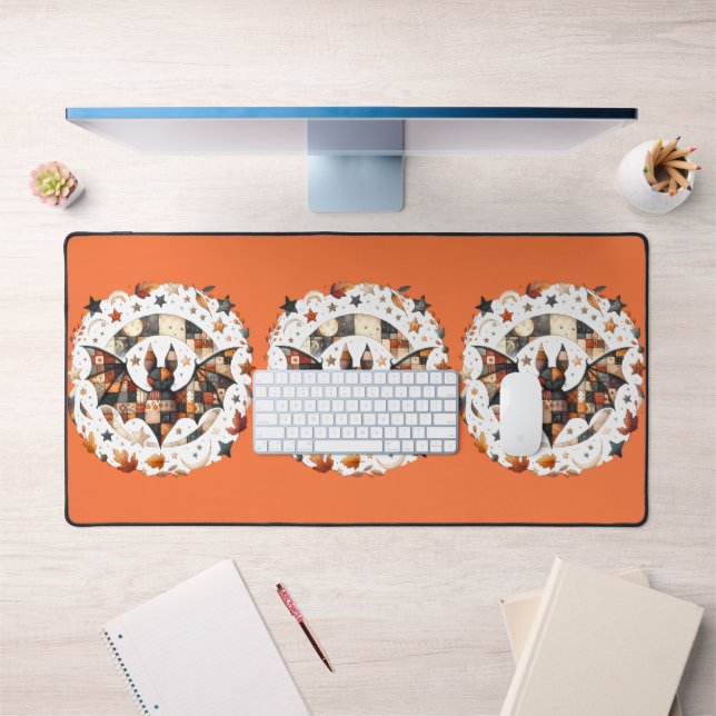 Chauve-souris patchwork d'Halloween aux couleurs d (Bureau 1)
