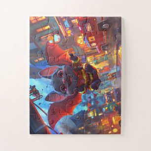 Chauve-Souris Pompière en Action - Puzzle Héroïque