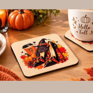 Chauve-Souris Sorcière Halloween Dessous de Verre 