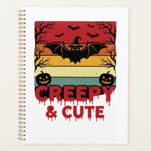 Chauve-souris vintage effrayante et mignonne d'Hal