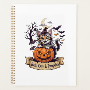 Chauves-souris Chats Citrouilles Halloween Sorcièr