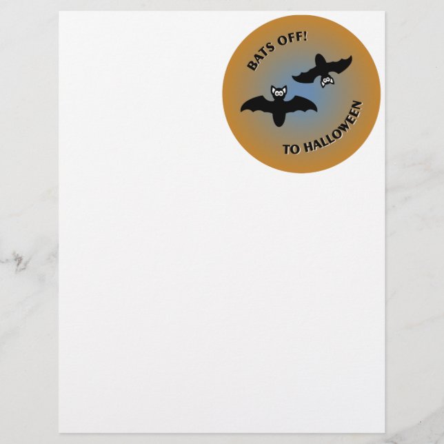 Chauves-souris d'Halloween Orange Bleu (Devant)