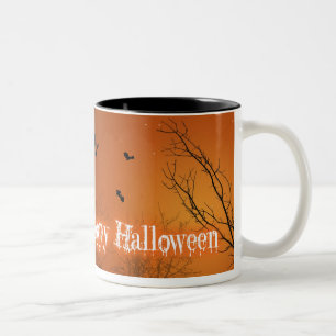 Chauves-souris et arbres d'Halloween - Mug