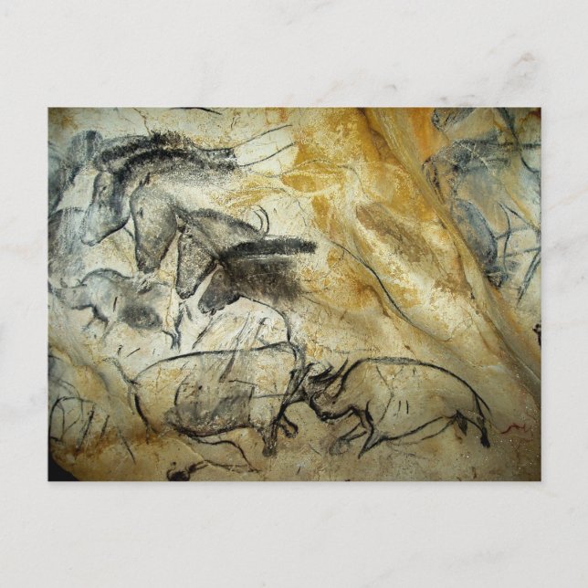 Chauvet Lascaux Grotte Chevaux et animaux Carte po (Devant)