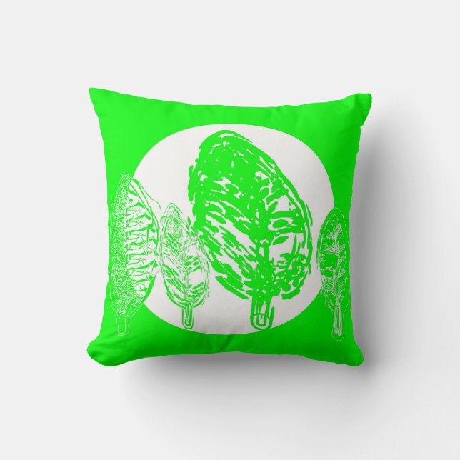 Chaux / Arbres verts - Coussin (Recto)