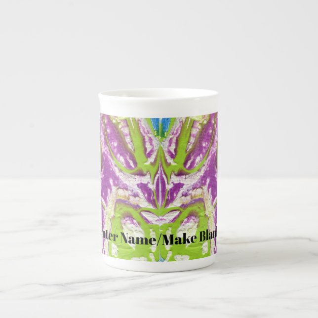 Chaux bleu violet Abstraite d'os Chine Mug (Devant)