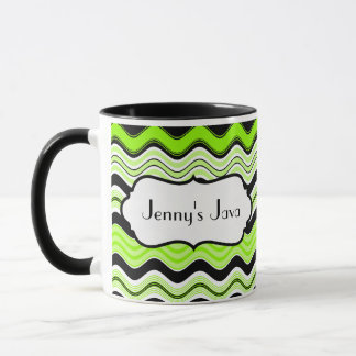 Chaux, Noir, Blancs Gris Vives Personnalisé Mug