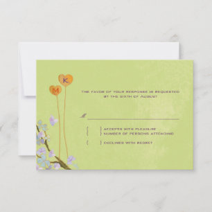 Chaux romantique Vert Mariage rural RSVP