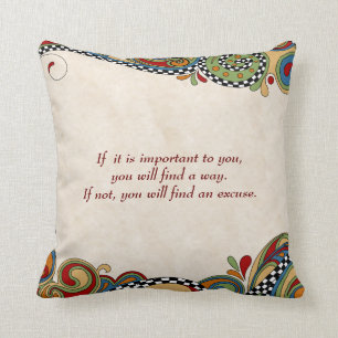 Checkerboard Whimsy Affirmation Coussin