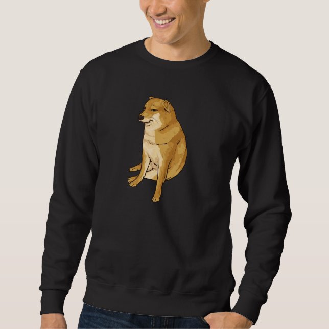 Cheems Chien Funny Shiba Inu Dank Mème Pullover (Devant)