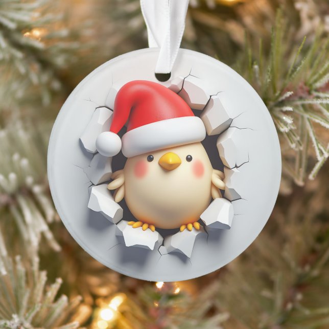 Cheerful Chick Holiday Breakout Ornament (Arbre)