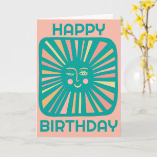 Cheerful Glow Soleil JOUER ANNIVERSAIRE Carte d'an