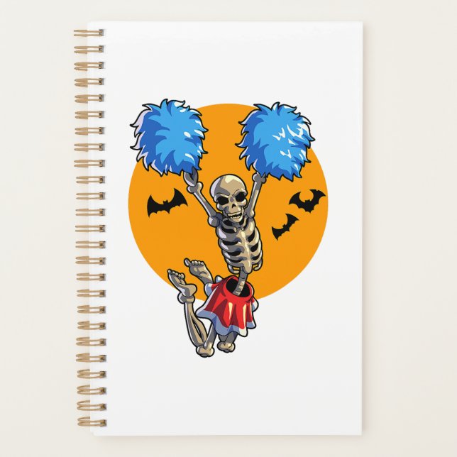 Cheerled Skeleton Halloween Cheer Maman Filles Wo (Devant)