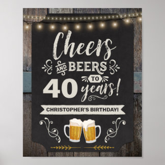 Cheers & Beers 40e Affiche de bienvenue