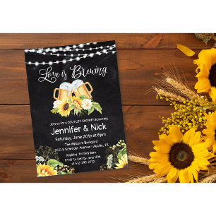 Cheers et bières Rustic Couples Douche Invitation