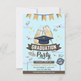 Cheers Graduation Party Class of 2026 Invitation