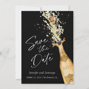 Cheers modernes Enregistrer la date Carte Noir et 