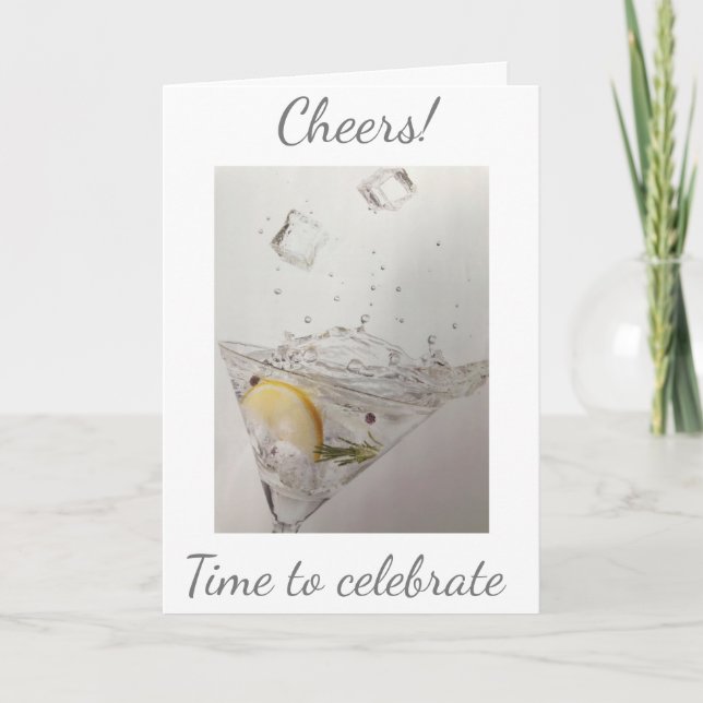CHEERS SUR VOTRE "ANNIVERSAIRE" CÉLÉBRER LA CARTE  (Devant)