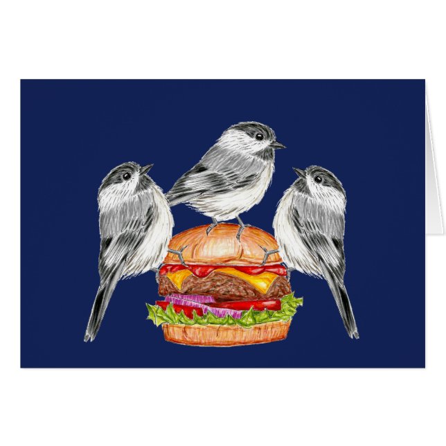 Cheeseburger Bird Tahoe Mountain Chickadee (Devant horizontal)