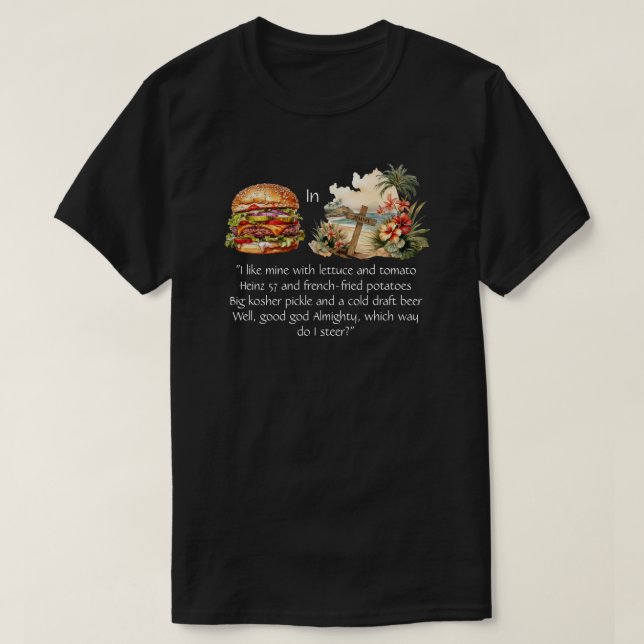 Cheeseburger En T-shirt Paradise (Design devant)