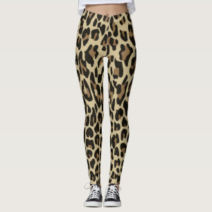 Cheetah animal léopard Brown Leggings