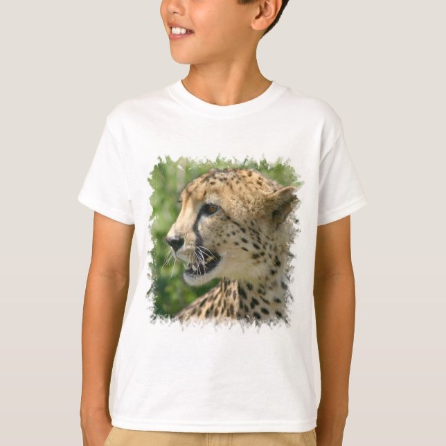 Cheetah Attaque T-Shirt pour enfants (Devant)