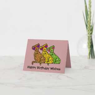 Cheetah Cool Chats Carte d'anniversaire