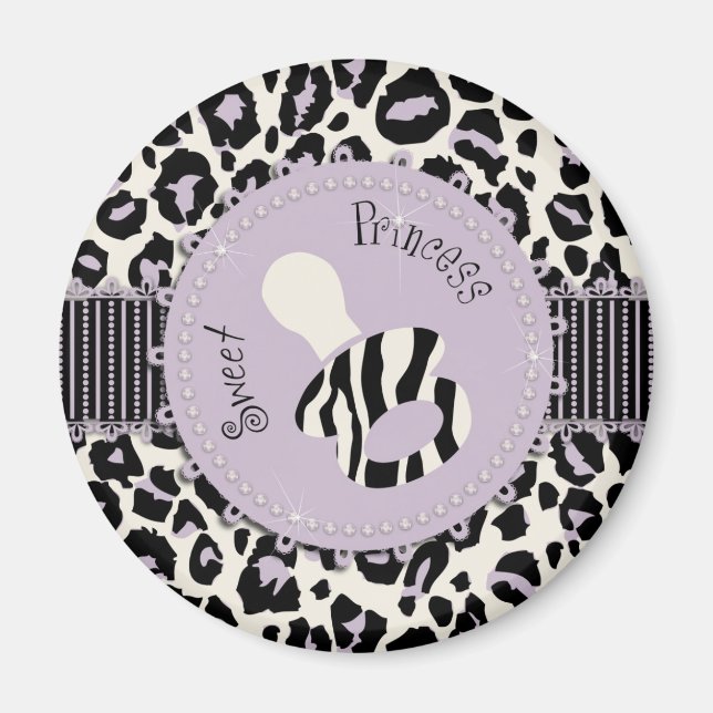 Cheetah Girl Magnet Lilac (Devant)