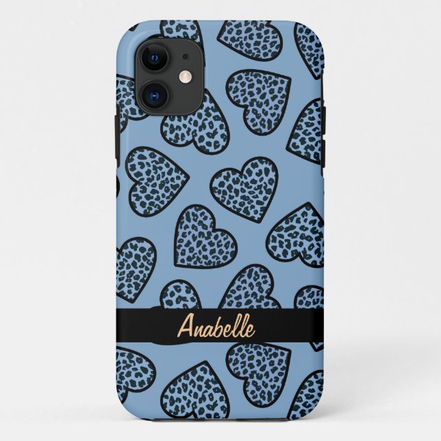 Cheetah imprimer les coeurs iPhone 5 Coque (Dos)
