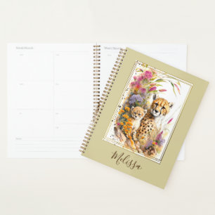 Cheetah personnalisé Baby and Mom Planner