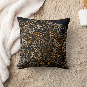 Cheetahs Burnt Wood Effet coussin et