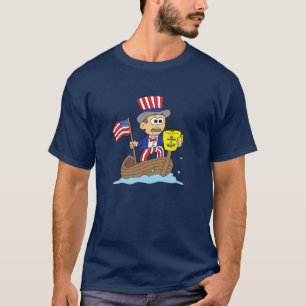 Chef 4 juillet t-shirt bleu marine