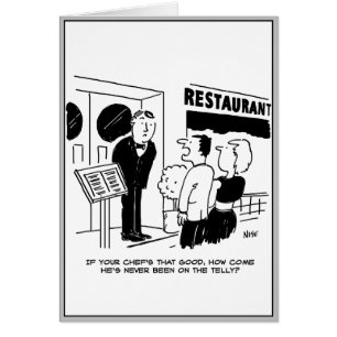 Chef au restaurant Not Bein on Television Cartoon