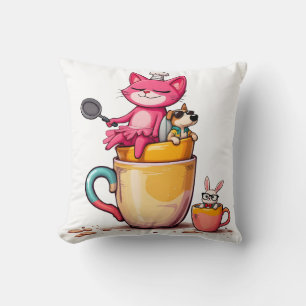 Chef Cat Coffee Coffee Break Jeu Oreiller