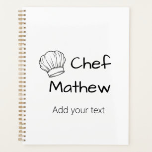 Chef cuisinier ajouter nom texte hommes cuisine bo