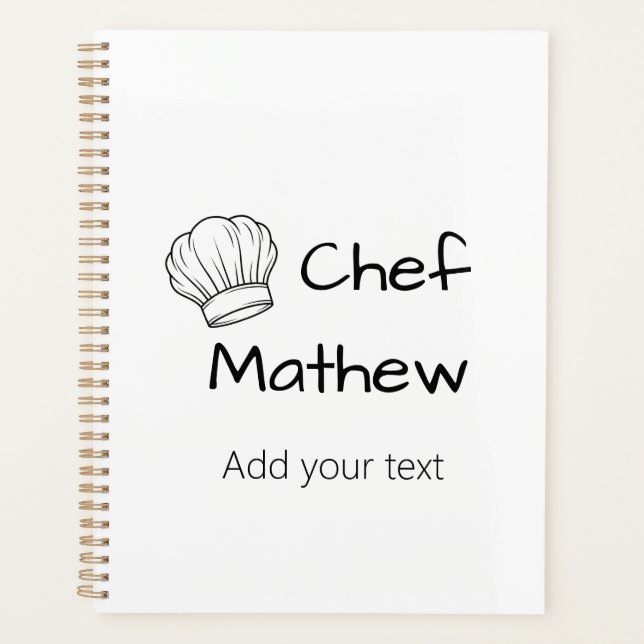 Chef cuisinier ajouter nom texte hommes cuisine bo (Devant)