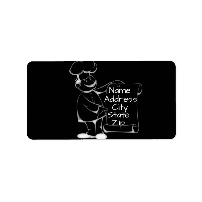 ***CHEF DE SERVICE***** ÉTIQUETTE DE ADRESSE (Devant)