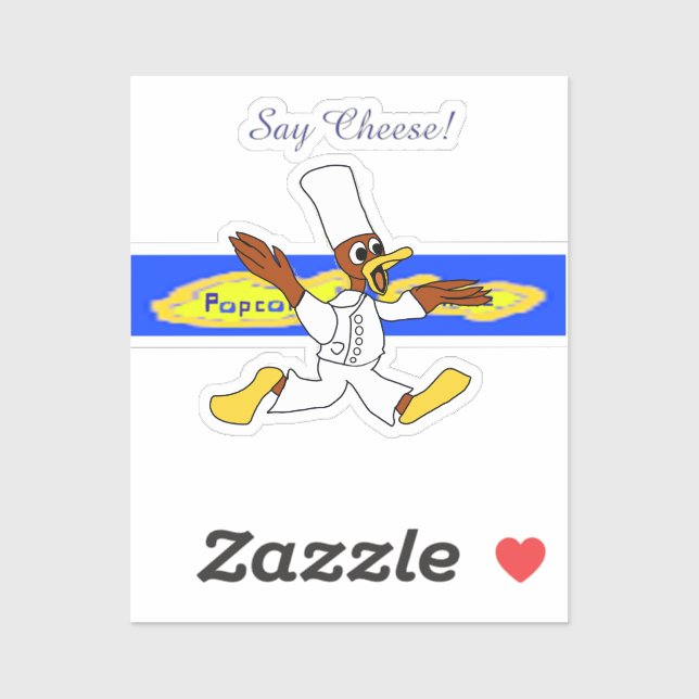 Chef Ducky Kazoo Dites Caméra au fromage Sticker (Feuille)
