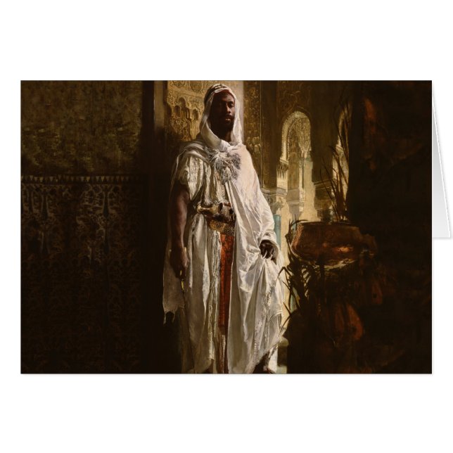Chef maure Art africain Peinture Portrait (Devant horizontal)