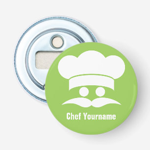 Chef ouvre-bouteille couleur et texte personnalisé