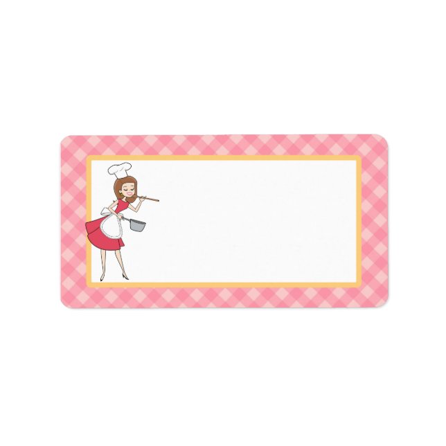 Chef personnalisé Étiquette personnalisé en moyen (Devant)