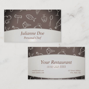 Chef personnel ou Carte de visite de restaurant
